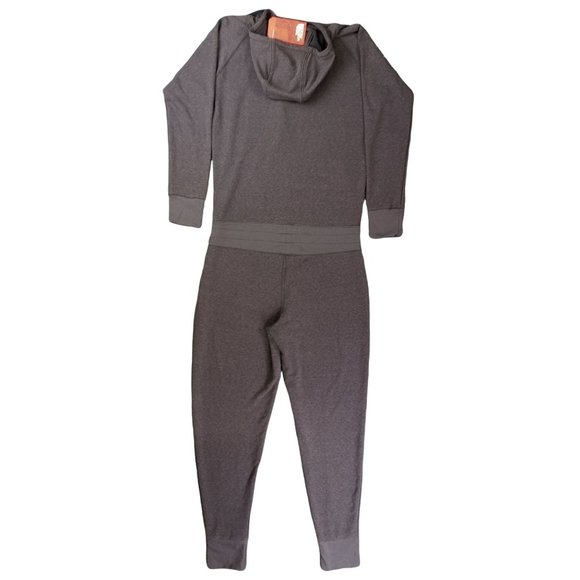 The North Face Ebenezer One Piece Body Jumpsuit Hood Black Heather Women's Large - Picture 2 of 12